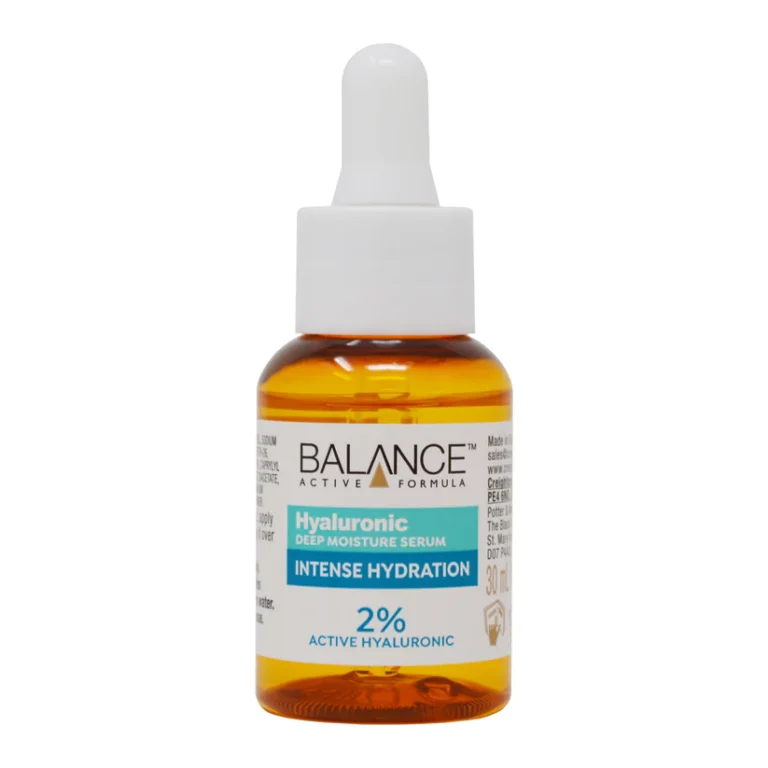 Balance Hyaluronic Deep Moisture Serum 30ml bottle designed to hydrate, plump, and smooth skin for a radiant glow