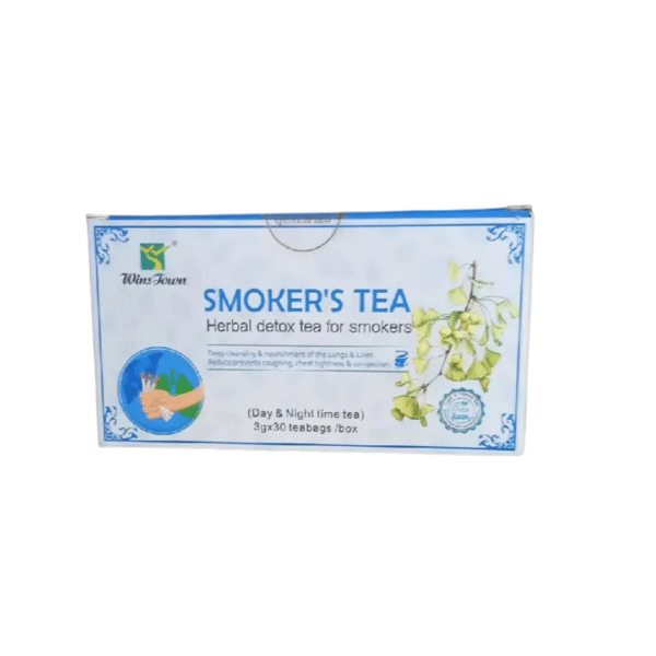 Wins Town Smokers Tea herbal detox blend for lung cleansing and cough relief.