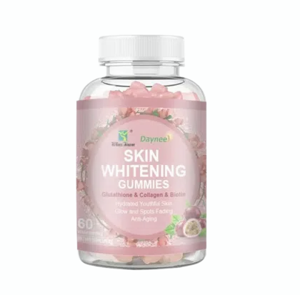 Bottle of Daynee Skin Whitening Gummies formulated to support skin brightness, even tone, and natural radiance